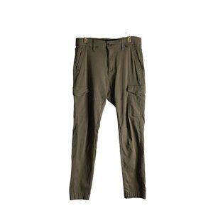 Projek Raw Men's Olive Green 4-Way Stretch Cargo Pants